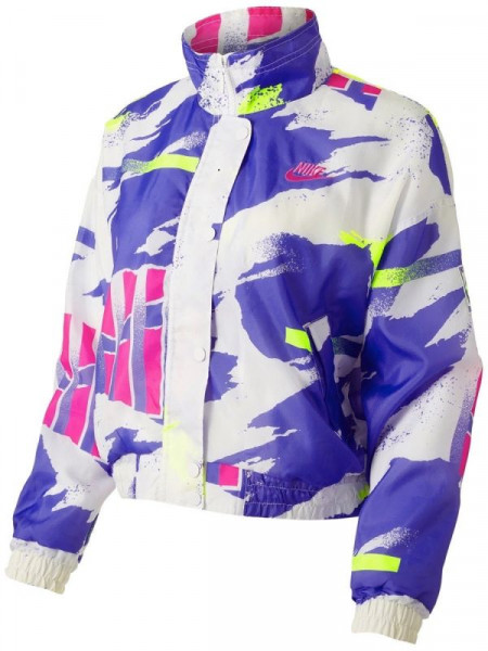  Nike Court Women Jacket New York - white/sapphire/hot lime/pink foil