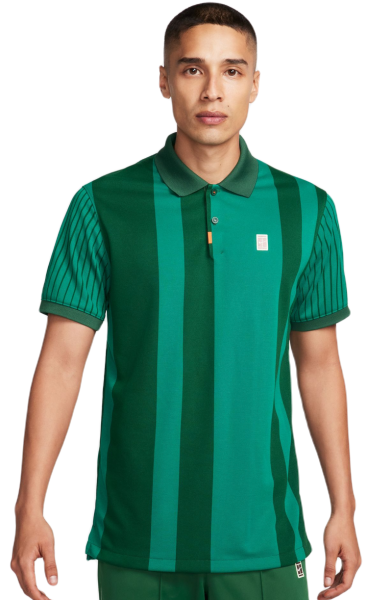 Мъжка тениска с якичка Nike Polo Dri-Fit Heritage Print - malachite