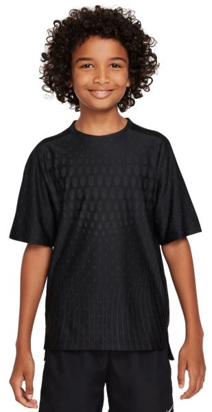 Boys' t-shirt Nike Kids Dri-Fit Adventage Multi Tech Top - black/dark smoke grey/black