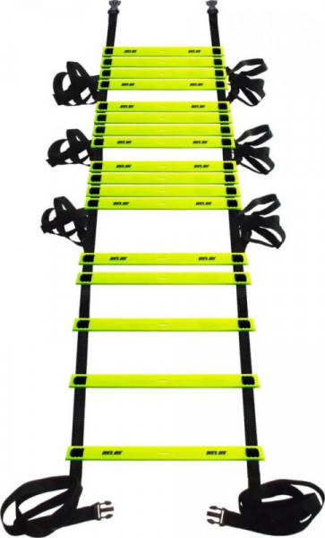 Tréninkový žebřík Pro's Pro Agility Ladder 4 Part (8 m) - neon yellow