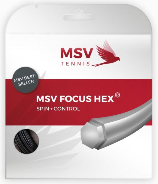 Tenisový výplet MSV Focus Hex (12 m) - black