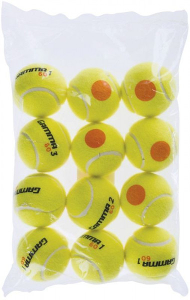 Tenisa bumbiņas bērniem Gamma 60' Orange Bag 12B