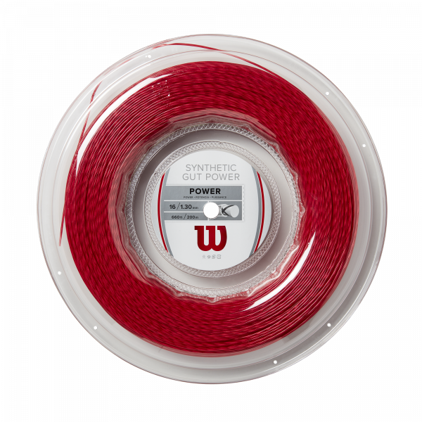 Cordaje de tenis Wilson Synthetic Gut Power (200 m) - red