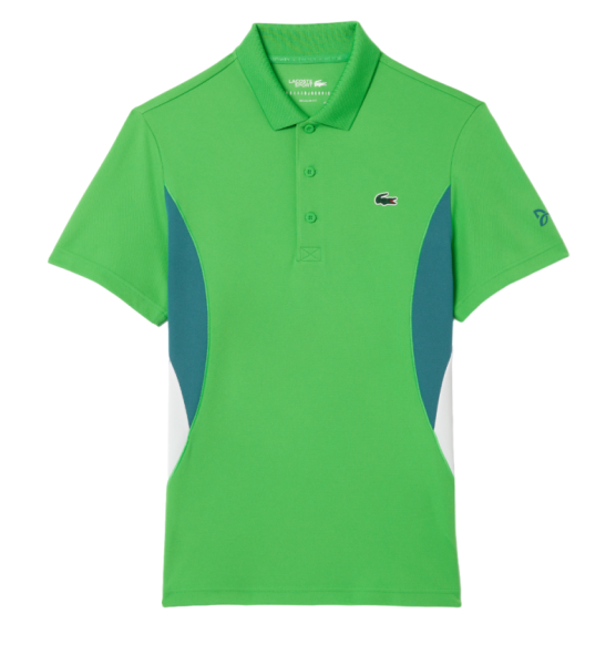 Men's Polo T-shirt Lacoste Tennis x Novak Djokovic Ultra-Dry Polo - green