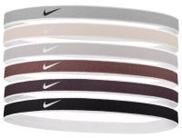 Лента Nike Tipped Swoosh Sport Headbands 6P - sail/light orewood browne/black