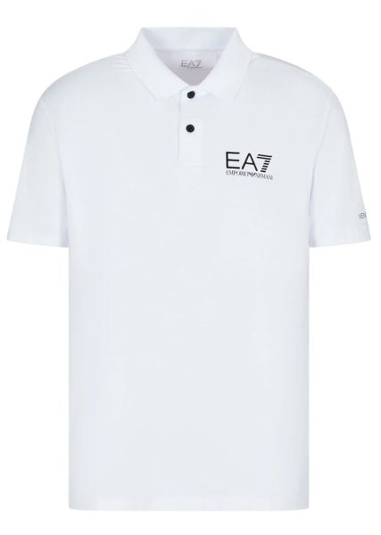 Męskie polo tenisowe EA7 Man Jersey Polo Shirt - white