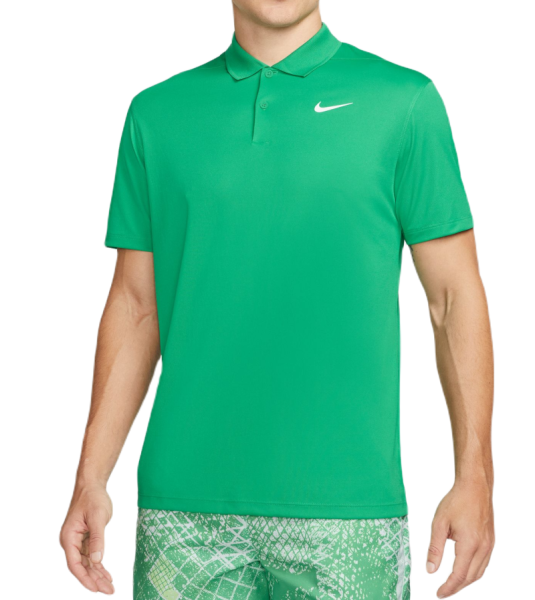 Męskie polo tenisowe Nike Court Dri-Fit Pique Polo - stadium green/white