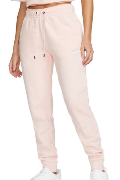 Damskie spodnie tenisowe Nike NSW Essential Pant Regular Fleece W - atmosphere/white