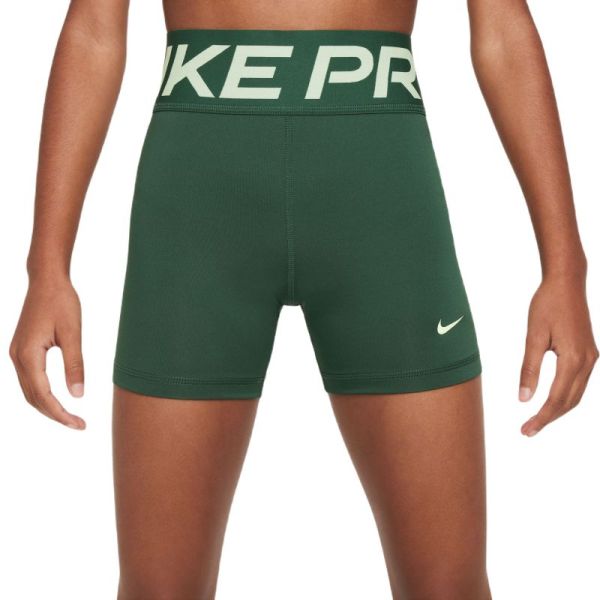 Girls' shorts Nike Kids Pro Dri-Fit Shorts - fir/barely volt