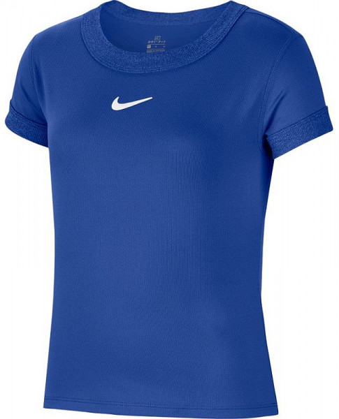 Dievčenské tričká Nike Court G Dry Top SS - game royal/white