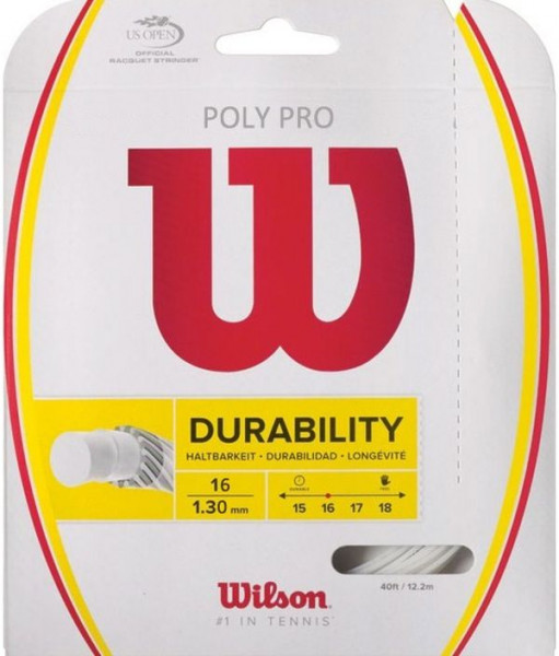 Tenisa stīgas Wilson Poly Pro (12.2 m) - silver