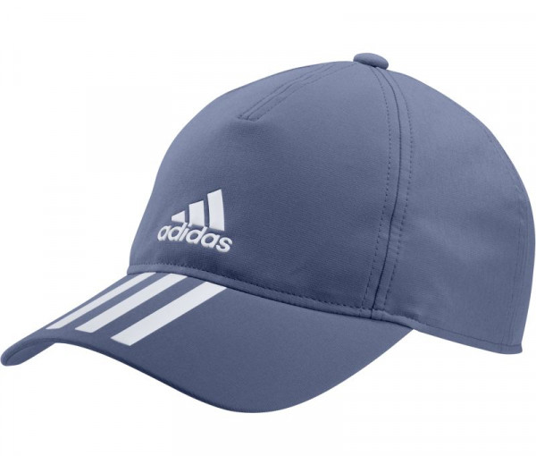  Adidas Aeroready 3-Stripes Baseball Hat - crew blue/white/white