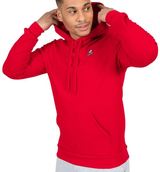 Herren Tennissweatshirt Le Coq Sportif ESS Hoody No.1 M - pur rouge
