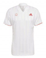 Teniso marškinėliai vyrams Adidas Freelift Tee ENG M - white/scarlet