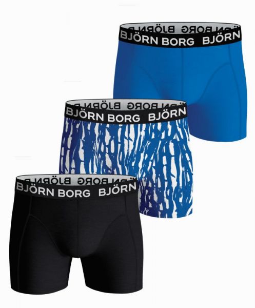Boxeri sport Björn Borg Core Boxer 3P - black/print/blue