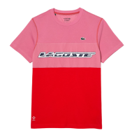 Férfi póló Lacoste SPORT x Daniil Medvedev Jersey T-Shirt - pink/red/blue
