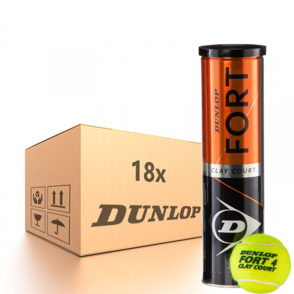 Teniso kamuoliukų dėžė Dunlop Fort Clay Court - 18 x 4B