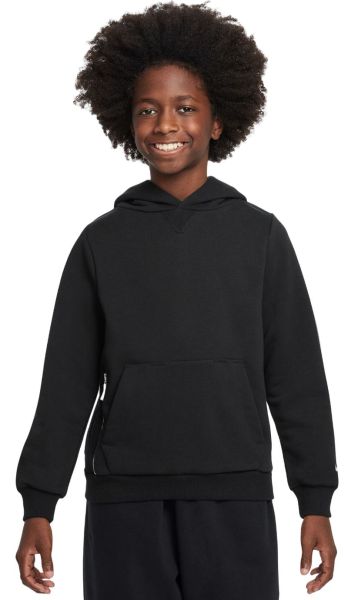 Fiú pulóver Nike Kids Dri-Fit Standard Issue Hoodie - Fekete