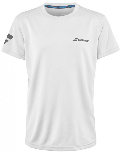 Jungen T-Shirt  Babolat Core Flag Club Tee Boy - white/white