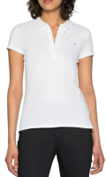 Ženski teniski polo majica Tommy Hilfiger 1985 Slim Pique Polo - ecru Ženski teniski polo majica Tommy Hilfiger 1985 Slim Pique Polo - ecru