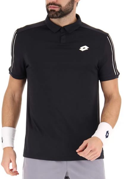 Herren Tennispoloshirt Lotto Squadra II Polo - all black