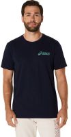 Men's T-shirt Asics Chest Logo Short Sleeve - Blue