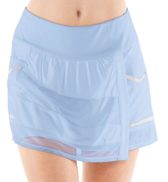 Ženska teniska suknja Lucky in Love Tech Performance Long Cargo Mesh Skirt - placid