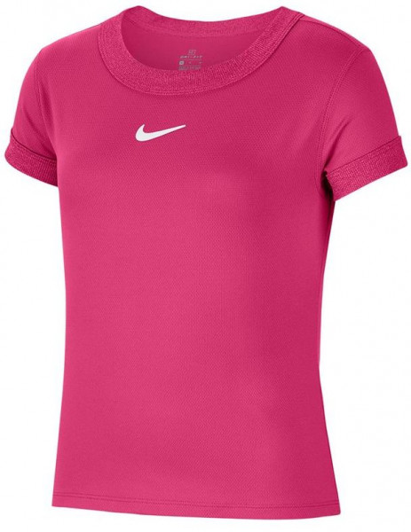  Nike Court G Dry Top SS - vivid pink/white
