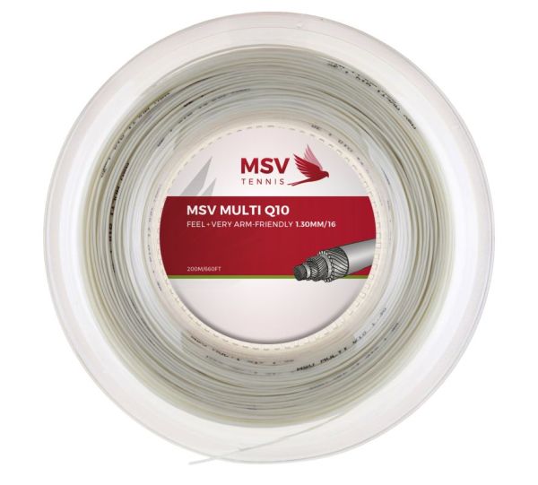 Тенис кордаж MSV Multi Q10 (200 m) - white