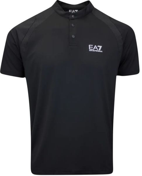 Men's Polo T-shirt EA7 Man Jersey - Black