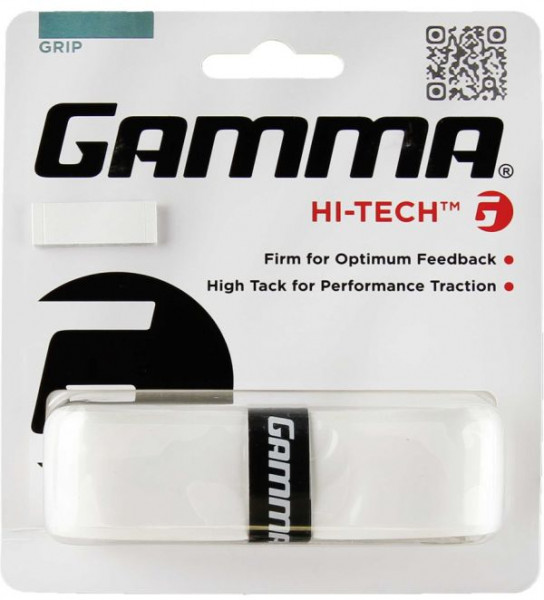 Tenisa pamatgripu Gamma Hi-Tech Grip 1P - white