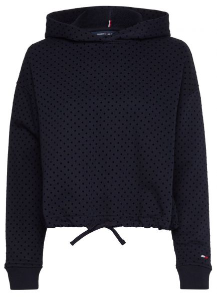Damen Tennissweatshirt Tommy Hilfiger Relaxed Polka Dot Hoodie - desert sky polka dots