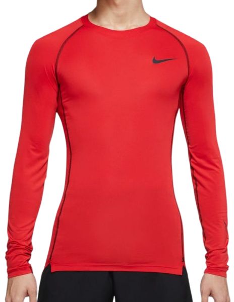 Pánske kompresné oblečenie Nike Pro Dri-Fit Tight Top LS M - university red/black/black