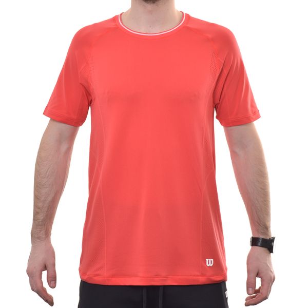 Teniso marškinėliai vyrams Wilson Players Seamless Crew 2.0 - infrared