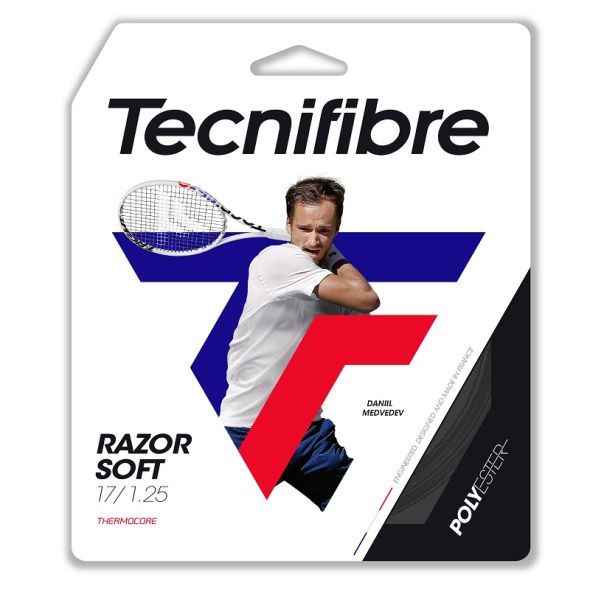 Тенис кордаж Tecnifibre Razor Soft (12 m) - black