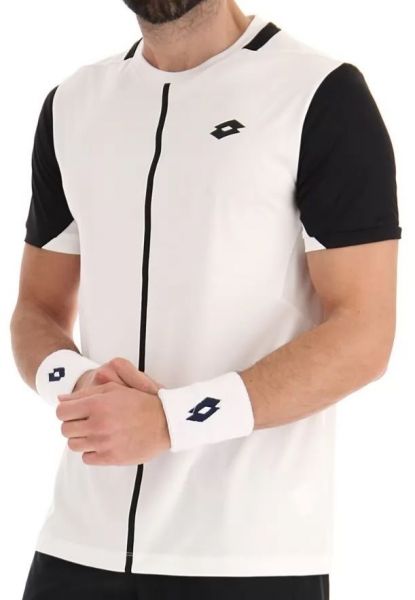 Herren Tennis-T-Shirt Lotto Top IV Tee - bright white/all black