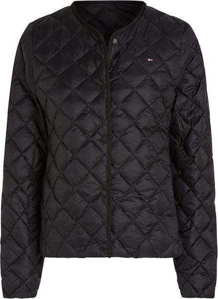 Dámske bundy Tommy Hilfiger LW Down Quilted Collarless - Čierny