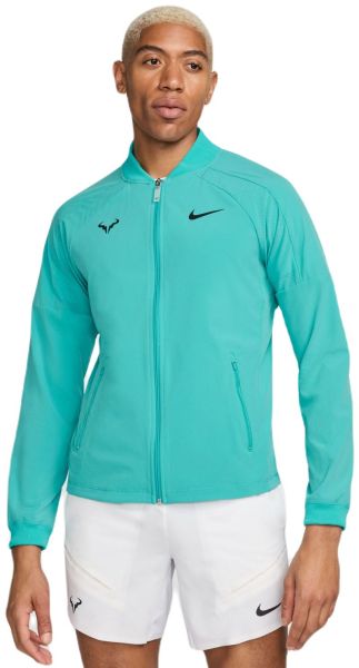 Férfi tenisz pulóver Nike Court Dri-Fit Rafa Jacket - Fekete, Zöld