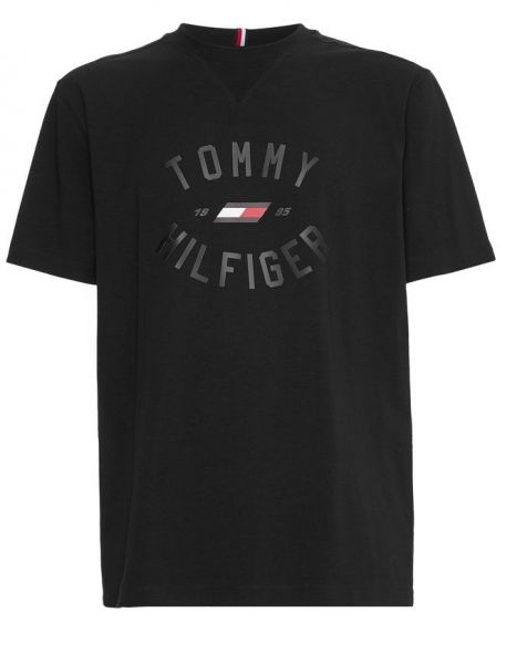 Tricouri bărbați Tommy Varsity Graphic Short Sleeve Tee - black