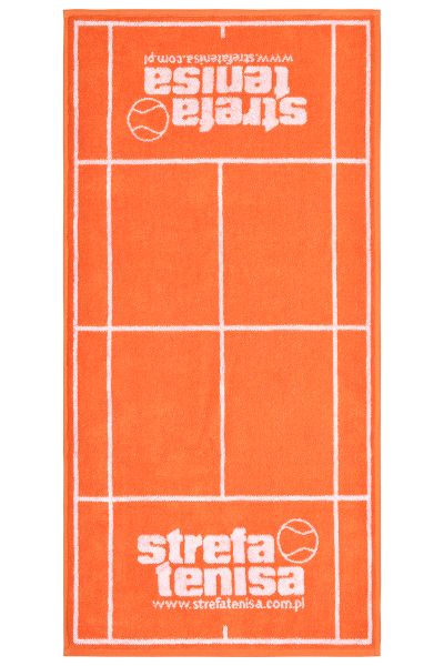 Ręcznik tenisowy Strefa Tenisa Towel Court&Logo - orange/white