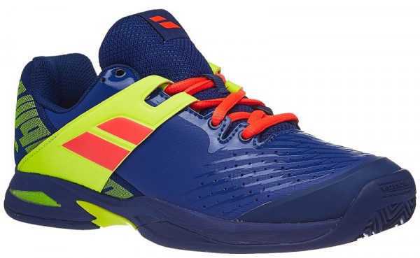 Juniorskie buty tenisowe Babolat Propulse Clay Junior - blue/fluo aero