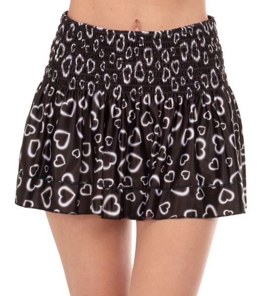 Damen Tennisrock Lucky in Love Novelty Print Long In Love Smocked Skirt - multi