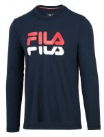 Pánské tenisové tričko Fila Longsleeve Lino T-Shirt - peacoat blue