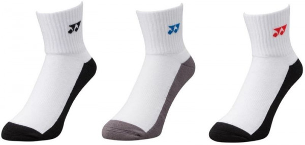  Yonex Sports Socks Quarter - 3 pary/white