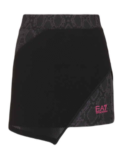 Dámská tenisová sukně EA7 Woman Jersey Miniskirt - black python