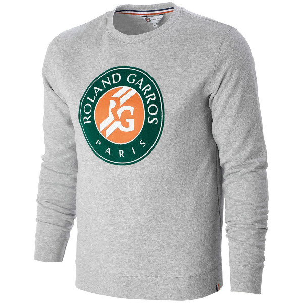 Herren Tennissweatshirt Roland Garros Sweat Shirt Big Logo M - gris