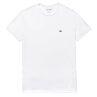 Férfi póló Lacoste Men's Crew Neck Pima Cotton Jersey T-shirt - white