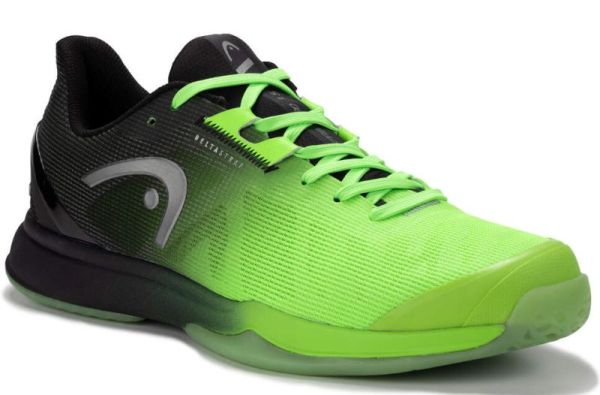Chaussures de badminton/squash pour hommes Head Sprint Pro 3.5 Indoor - black/neon green