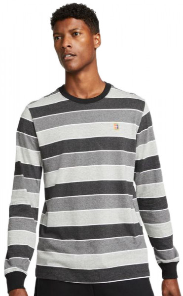 Meeste T-särk Nike Court Long Sleeve Tennis T-Shirt M - black