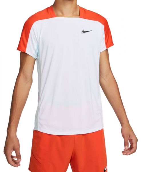 Nike Court Dri-Fit ADV Slam Top - white/team orange/glacier blue/black